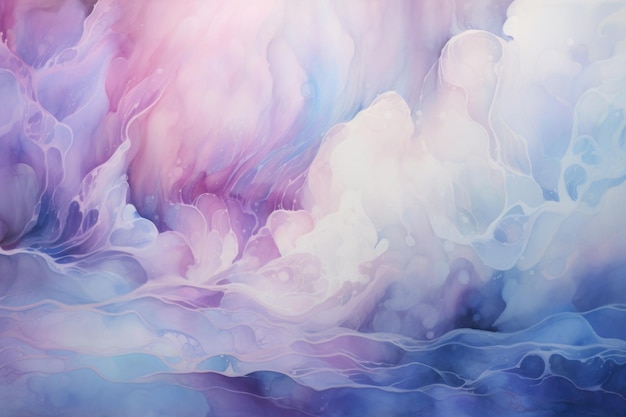Estética acuarela sueños textura suaves colores pastel azul púrpura rosa ondas diseño abstracto