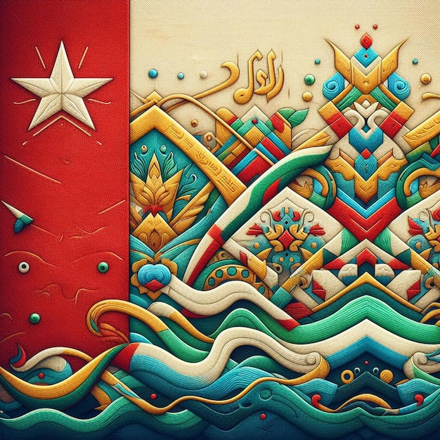 Estética da bandeira do Omã apreciando a beleza e a harmonia de seus elementos visuais