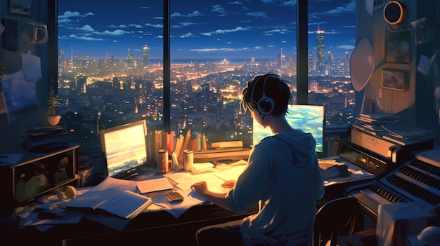 Estética de fundo de Makoto Shinkai