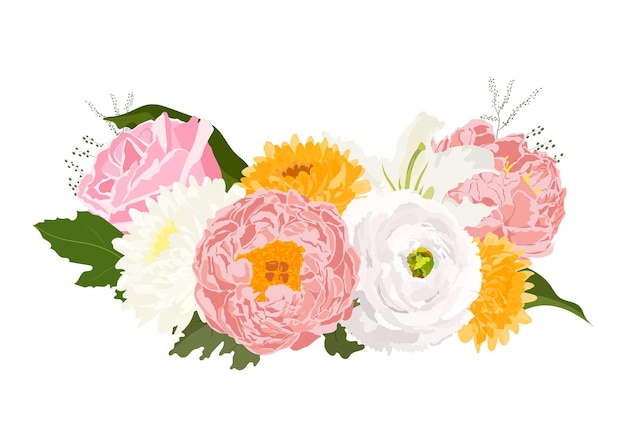 Estética flor png pieza central clipart decoración de boda en fondo transparente