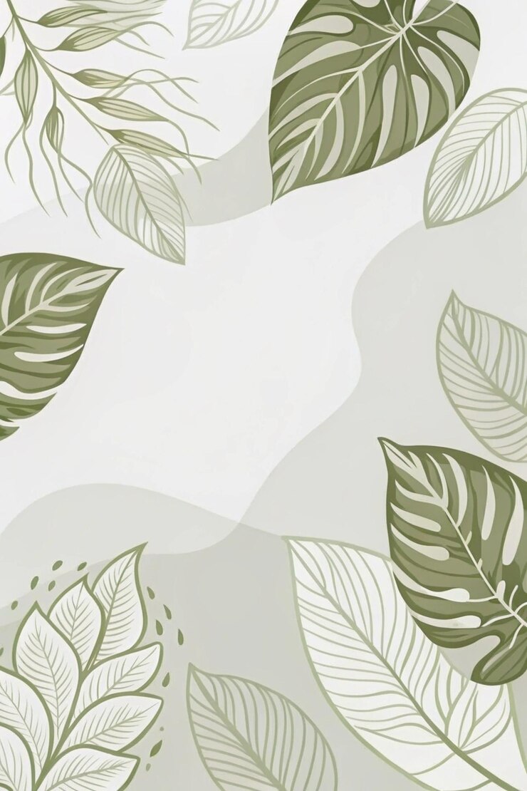 Foto estética folhas verdes fundo de papel de parede