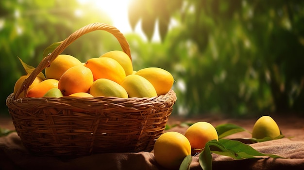 Estética de la foto dulce de mango.