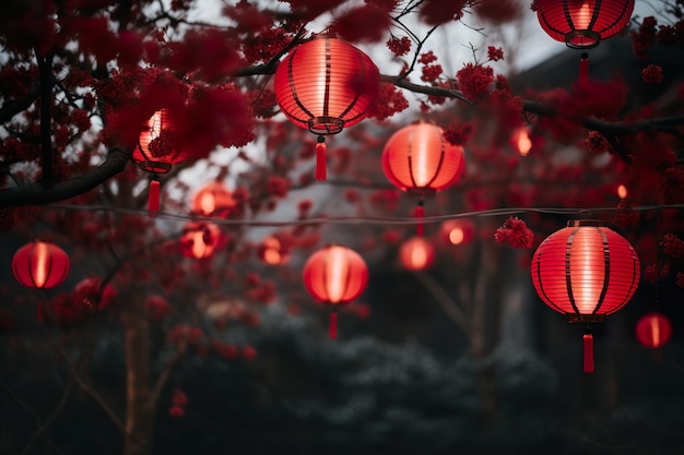 Estética de la linterna china roja