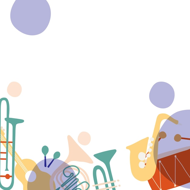 Estético jazz png frontera de fondo instrumento musical en púrpura
