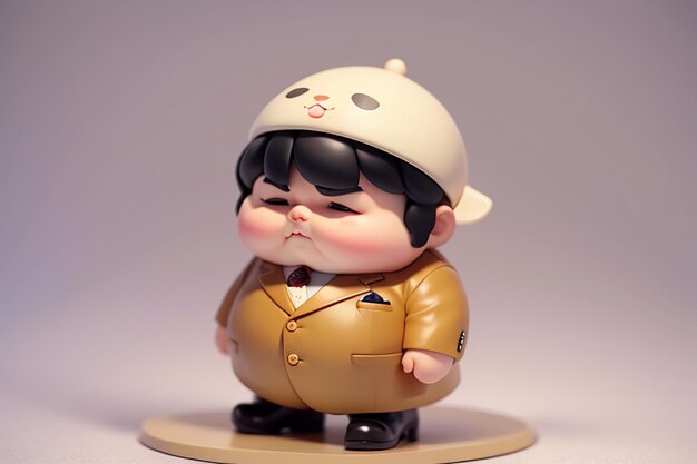 Foto estilização de personagem de desenho animado fat boy estilo de anime fundo de papel de parede gordo renderização de personagem