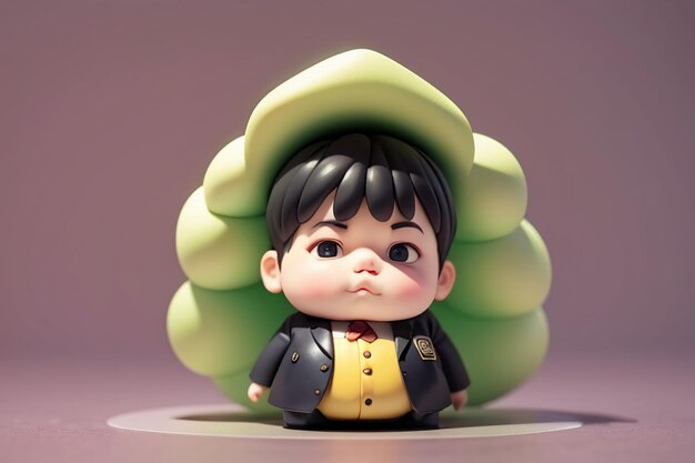 Foto estilização de personagem de desenho animado fat boy estilo de anime fundo de papel de parede gordo renderização de personagem