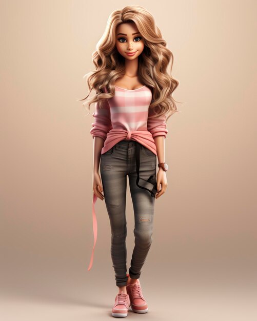 Foto el estilo 3d de barbie