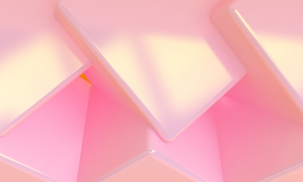 Estilo abstrato 3d de caixa rosa