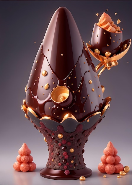 Estilo abstrato de chocolate