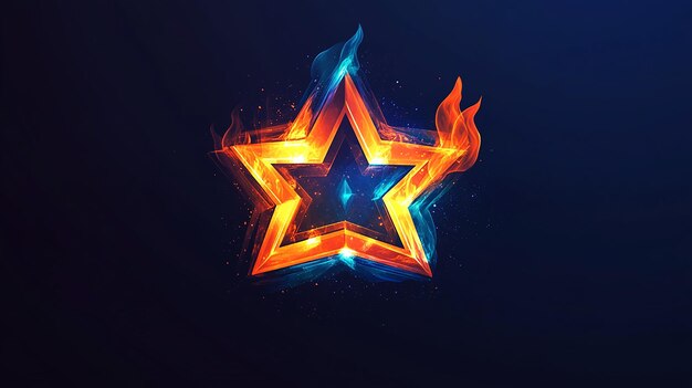Estilo de anime isométrico de 64 bits con el logotipo de la estrella de David