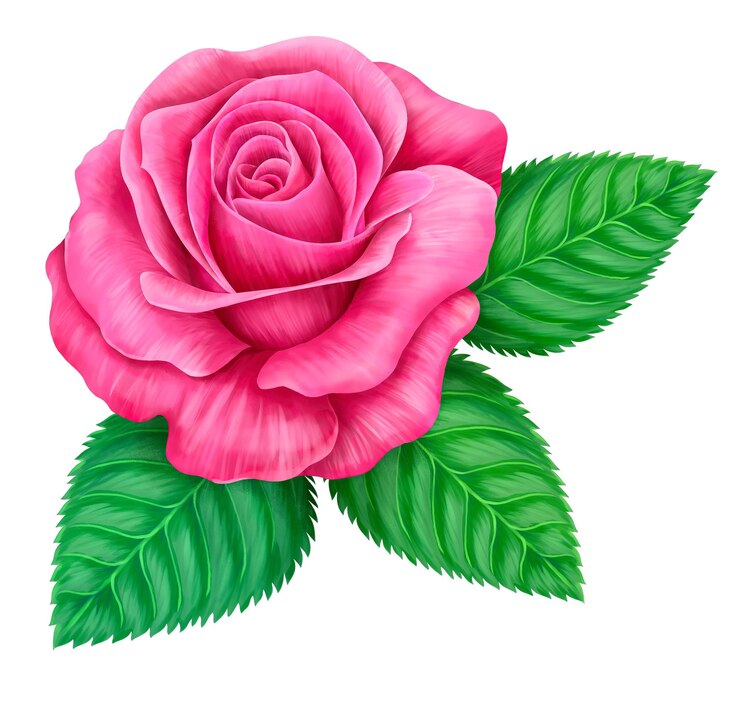 Estilo aquarela de flor rosa