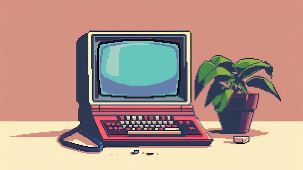 El estilo de arte de píxeles de computadora vintage es simple