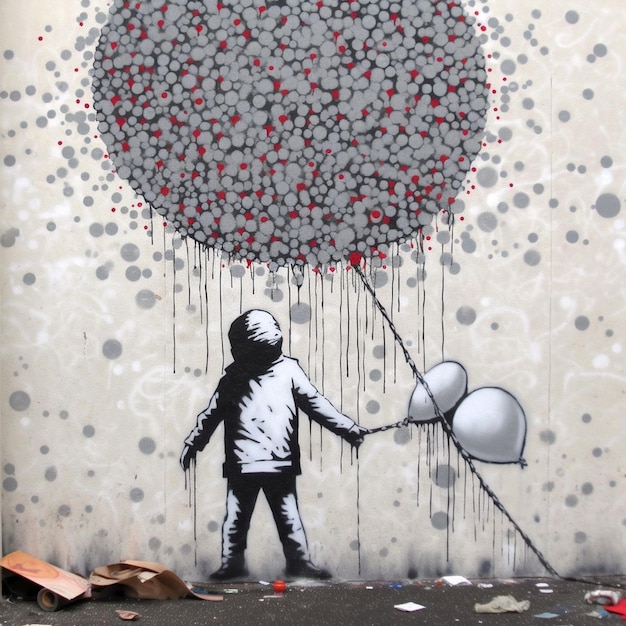 Foto estilo bansky de arte callejero generado por ia