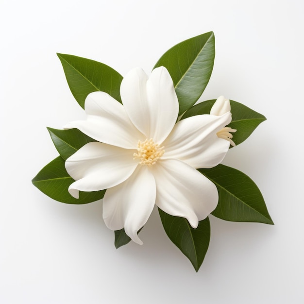 Estilo Bloomcore de flor de magnolia blanca con puntos focales suaves