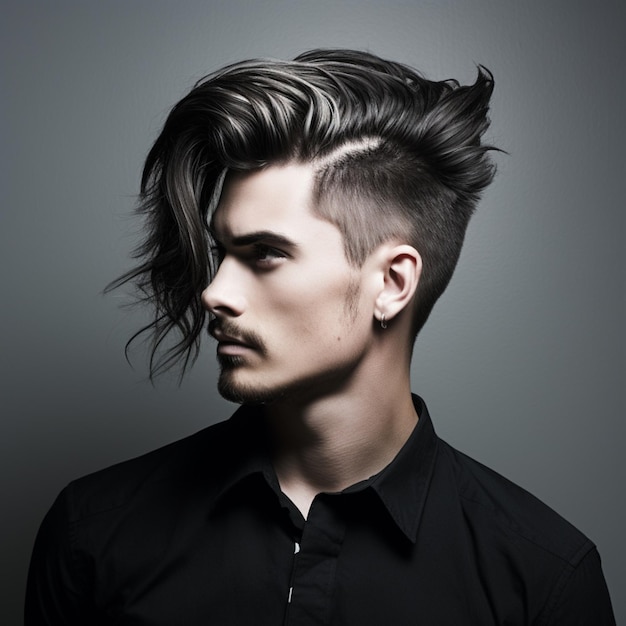 El estilo de cabello del hombre