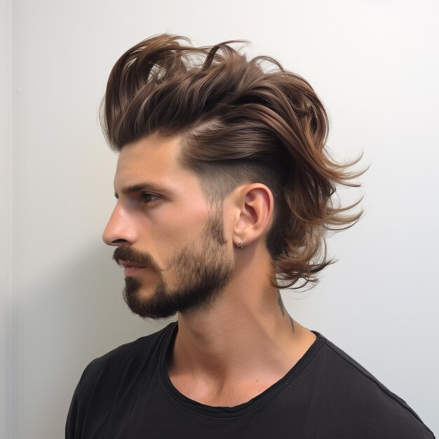 El estilo de cabello del hombre