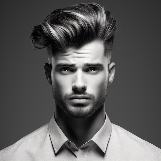 El estilo de cabello del hombre