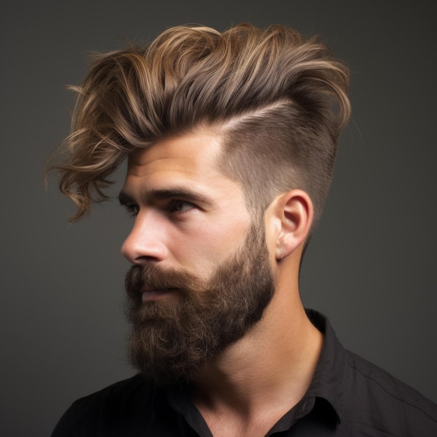 El estilo de cabello del hombre