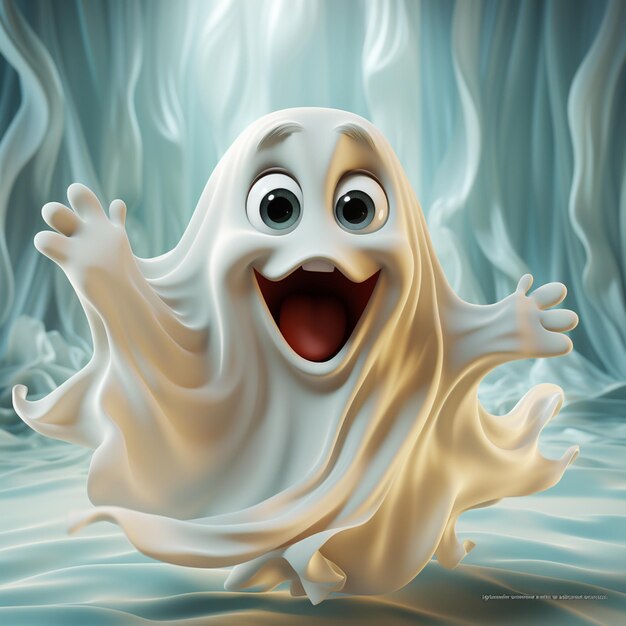 estilo cartoon 3d fantasma