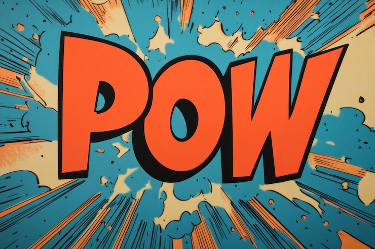 Foto estilo de cómic pow explosion arte gráfico