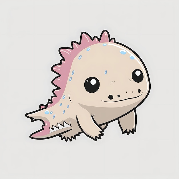 Foto estilo de arte do anime kawaii axolotl