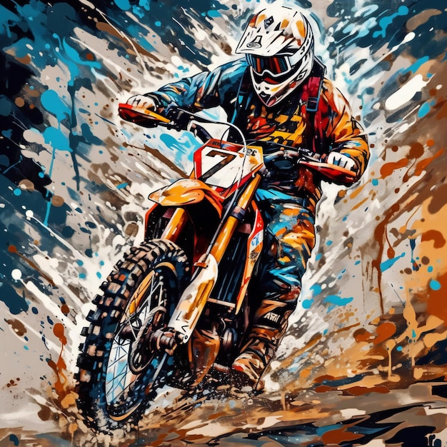 Piloto De Motocross Isolado Sobre O Backgrorund Branco. Estilo Dos Desenhos  Animados. Ilustração Conceitual Sobre O Esporte De Motocross. Royalty Free  SVG, Cliparts, Vetores, e Ilustrações Stock. Image 77835231