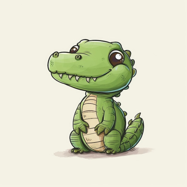 Estilo de desenho de crocodilo ou jacaré de desenho animado