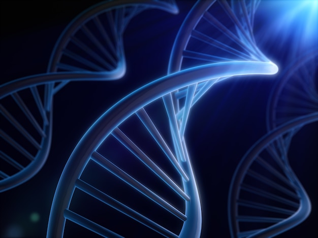 Estilo de holograma da forma da molécula de DNA