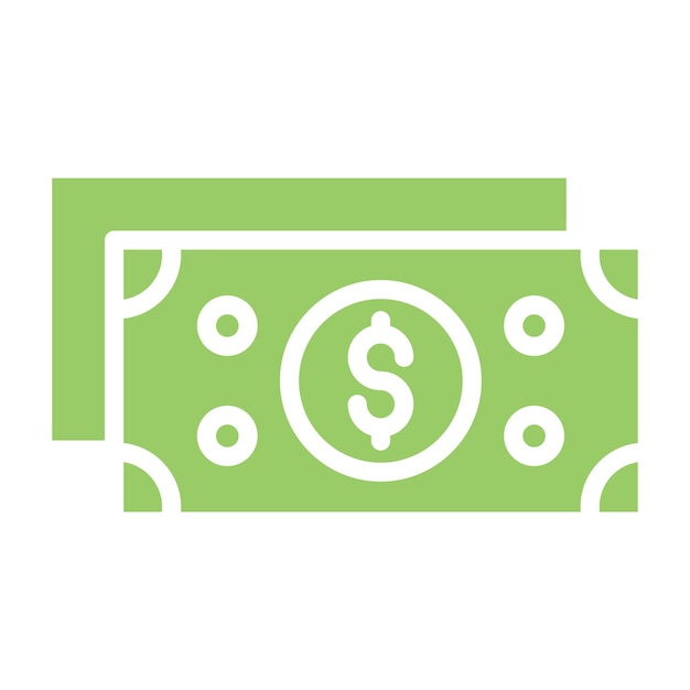 Estilo de ícone de nota de banco de design vetorial