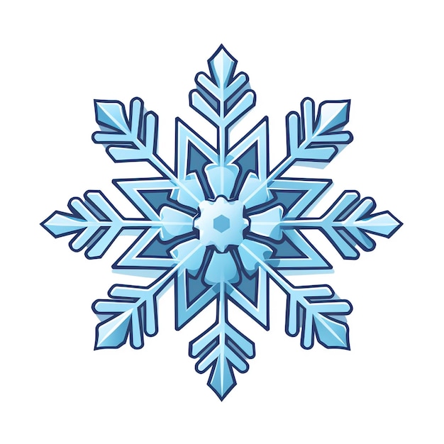 estilo de ilustração plana de ícone de floco de neve