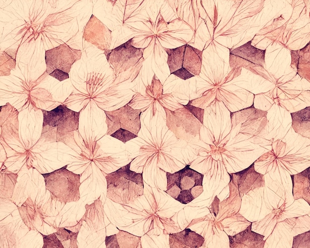 Estilo de mangá de desenho de padrão geométrico floral