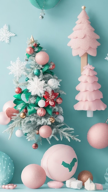 Foto estilo de natal zeichnung cores pastel