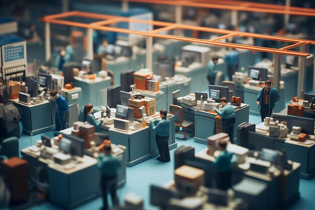 Estilo de sessão fotográfica Tiltshift com tecnologia avançada apresenta um visual moderno, único e futurista