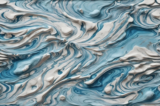 Estilo de tinta líquida azul 3D Textura de mármore Tinta a óleo Textura de mármore Fundo Textura de mármore 3D Textura 3D Fundo AI Generative
