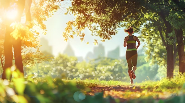 Estilo de vida ativo Mulher abraça fitness ao ar livre com treino de rucking