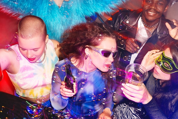 Estilo de vida de festa techno