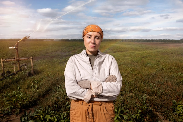 Foto estilo de vida de pessoa ecologicamente correta