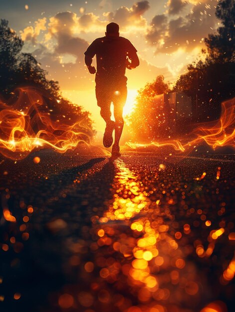 Foto estilo de vida desportivo corrida treino cardio homem e mulher correndo pela rua em tênis atleta fazendo exercícios de manhã