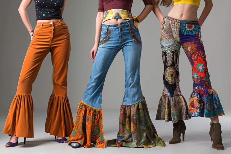 Foto estilo de vida hippie nos anos 60 anos 70 anos abraçando individualidade roupas coloridas vida despreocupada atividades alegres paixão por caminhadas fazendas rurais tapete vibrante de auto-expressão e harmonia comunitária