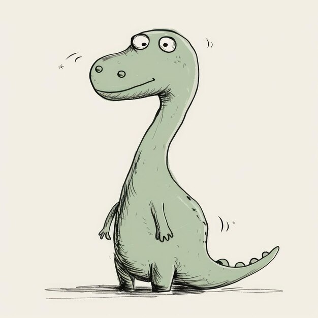 el estilo de dibujo de dinosaurios de dibujos animados