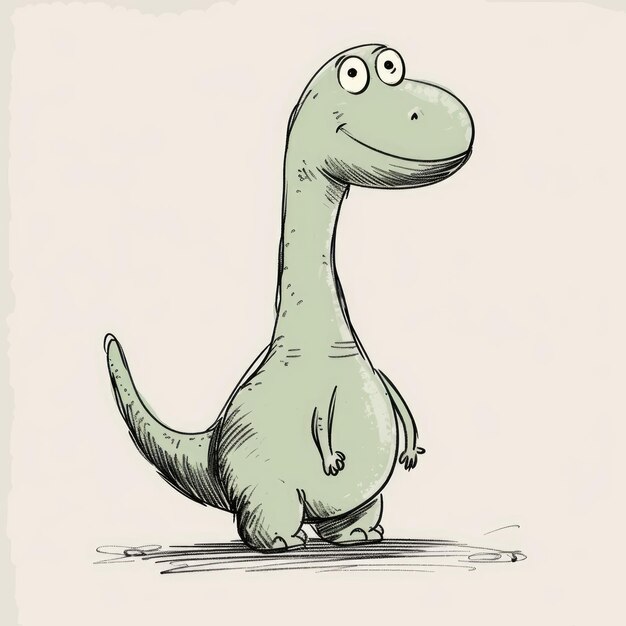 el estilo de dibujo de dinosaurios de dibujos animados