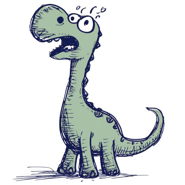 el estilo de dibujo de dinosaurios de dibujos animados