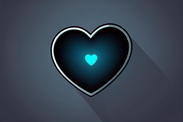 Foto estilo de diseño plano del icono de corazón vectorial