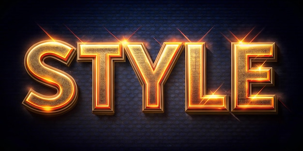 Estilo Efecto de texto editable 3d