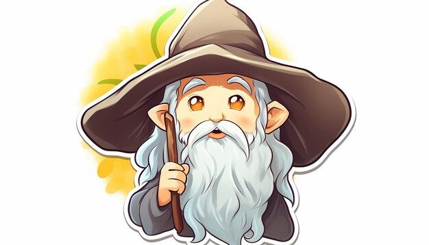 Foto el estilo de gandalf, el señor de los anillos, el doodle, el arte, la pegatina kawaii.