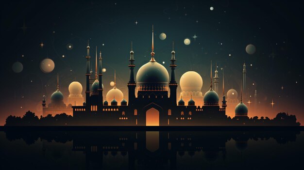 Estilo geométrico colorido Islâmico Ramadan K