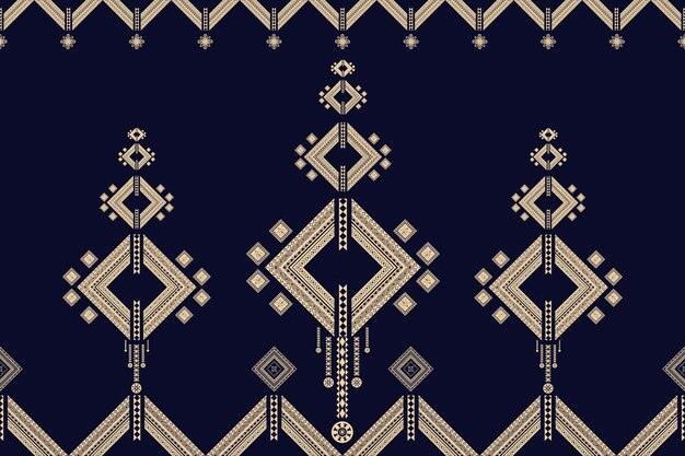 Estilo geométrico oriental retrô vintage étnico padrão sem costura Ikat popular tradicional abstrato