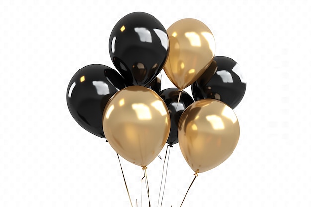 Estilo de globo negro y dorado