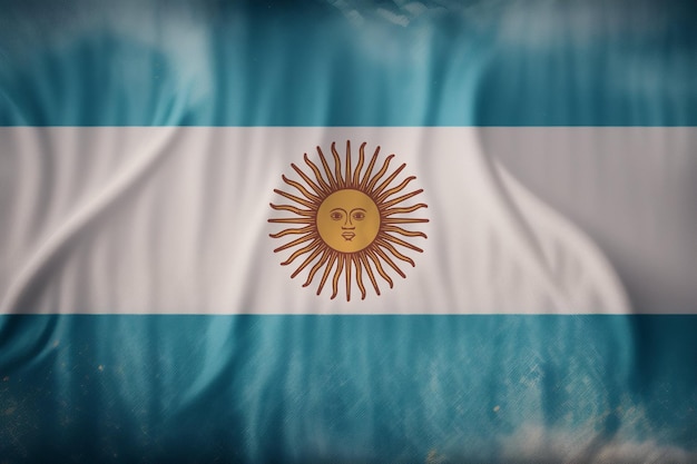 Estilo grunge com textura da bandeira argentina