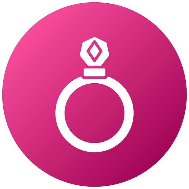 Estilo del icono del anillo de diamante